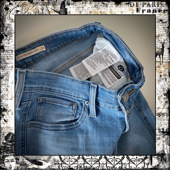 Levis Button Front 721 High Rise Skinny Ankle Jeans size 28 - Picture 5 of 9